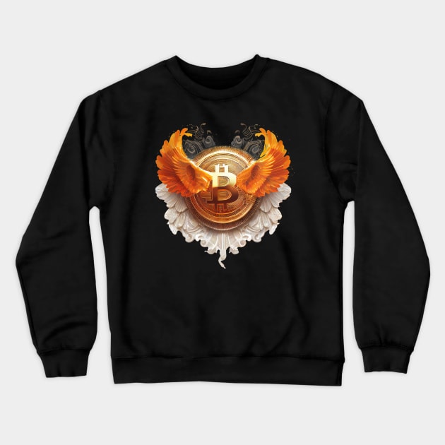 Bitcoin on Fire Crewneck Sweatshirt by About Passion